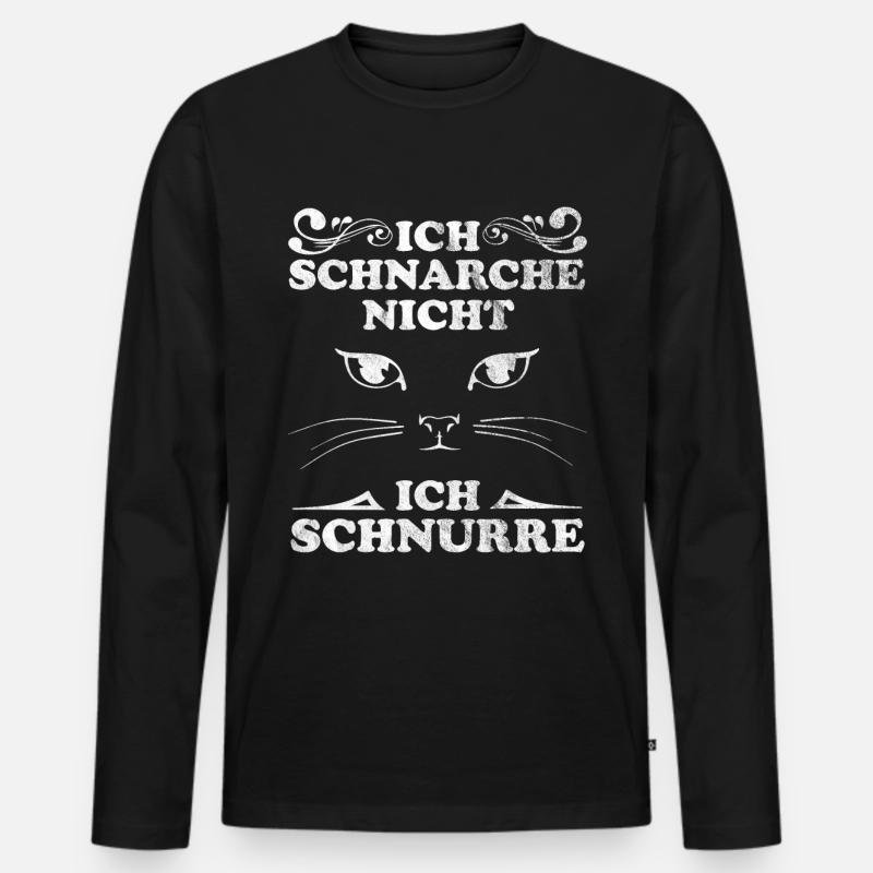Katze Katze Katze - Männer Premium Bio Langarmshirt - Schwarz