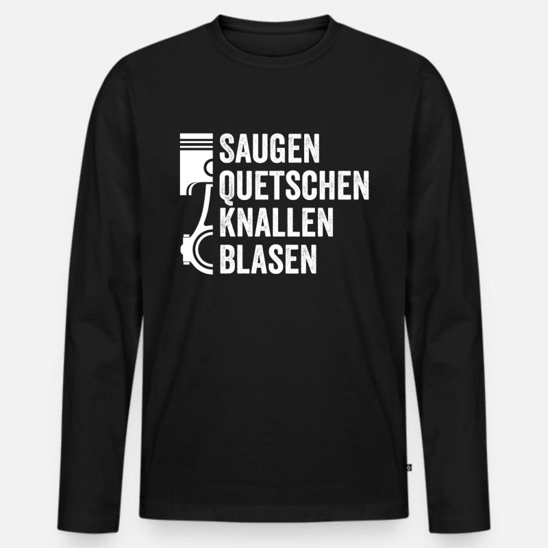 Auto Tuning Tuner Szene - Männer Premium Bio Langarmshirt - Schwarz