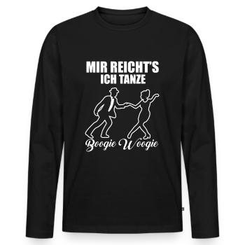 Boogie Woogie Tanzen Tänzer Geschenk - Männer Premium Bio Langarmshirt - Schwarz - Vorne - Nico (187cm)