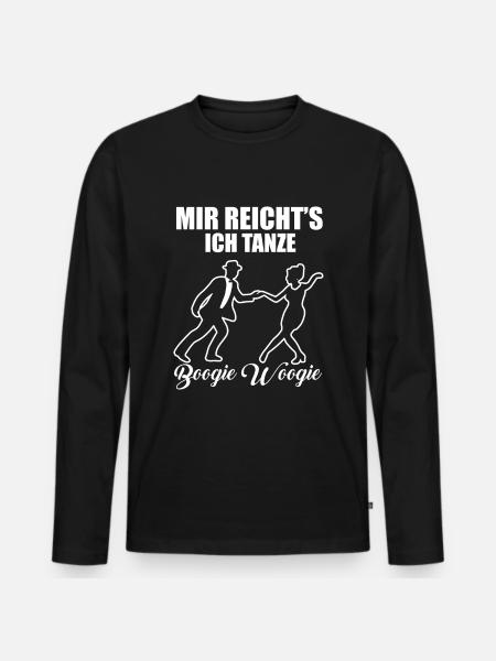 Boogie Woogie Tanzen Tänzer Geschenk - Männer Premium Bio Langarmshirt - Schwarz