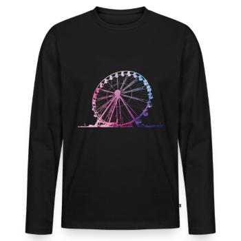 Showman grande roue fête foraine fête foraine - T-shirt manches longues Premium bio Homme - noir - Devant - Nico (187cm)