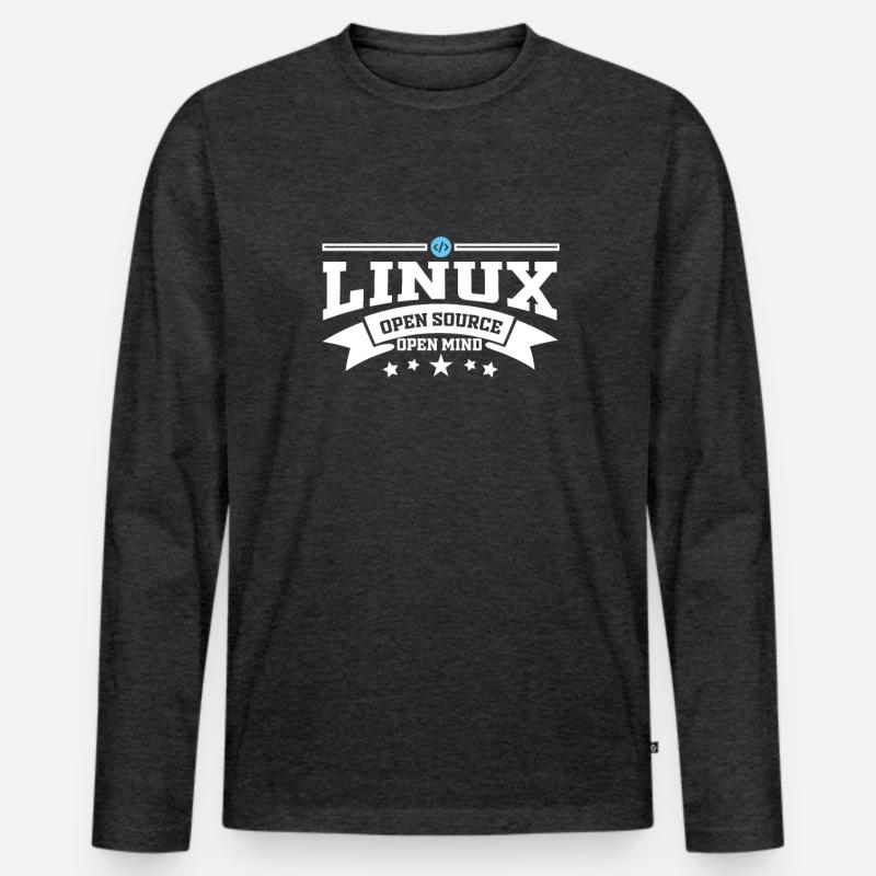 Linux software operating system computer science Men's Premium Organic Long Sleeve Shirt