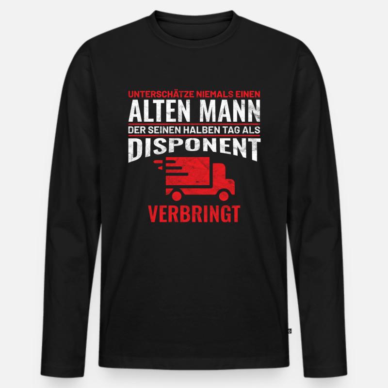 Disponent Mann Männer Geschenkidee - Männer Premium Bio Langarmshirt - Schwarz