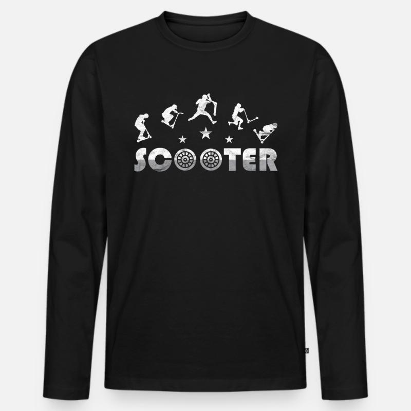 Scooter - Männer Premium Bio Langarmshirt - Schwarz