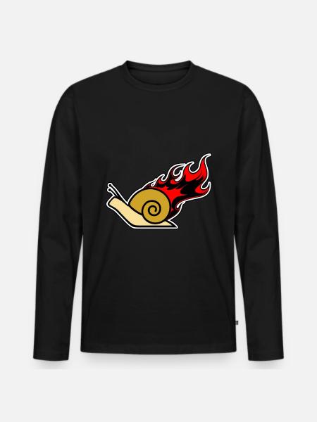 Escargot - Escargot - En Feu - T-shirt manches longues Premium bio Homme - noir