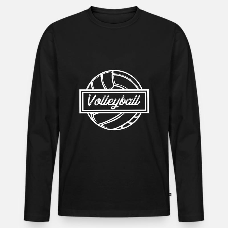 Volleyball Game Volley - Männer Premium Bio Langarmshirt - Schwarz