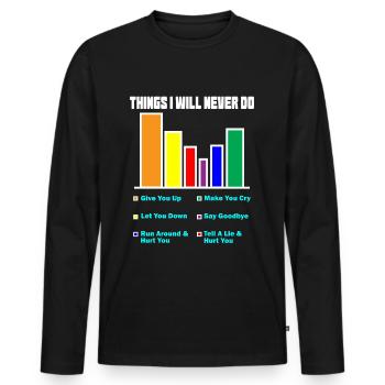 Graphique à secteurs - Graphique à gâteau - Amour - Amour - T-shirt manches longues Premium bio Homme - noir - Devant - Nico (187cm)