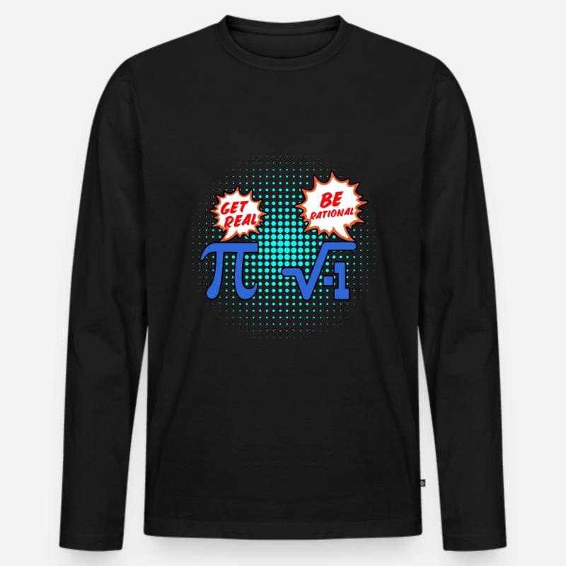 Mathematik Pi rationale Zahl - Männer Premium Bio Langarmshirt - Schwarz