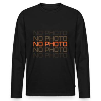 No photo - Men's Premium Organic Long Sleeve Shirt - black - Front - Nico (187cm)