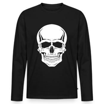 Skull - Skull - Skull - Men's Premium Organic Long Sleeve Shirt - black - Front - Nico (187cm)