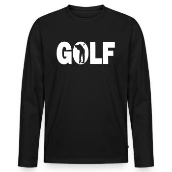 Activité de golf - Golfeur golfeur - T-shirt manches longues Premium bio Homme - noir - Devant - Nico (187cm)
