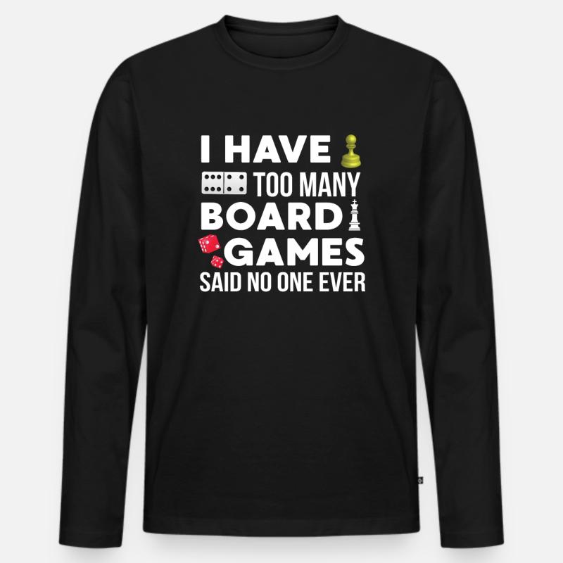 Board Gamer Geek - Männer Premium Bio Langarmshirt - Schwarz