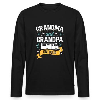 Grandma and Grandpa on tour Camper Wohnmobil - Männer Premium Bio Langarmshirt - Schwarz - Vorne - Nico (187cm)