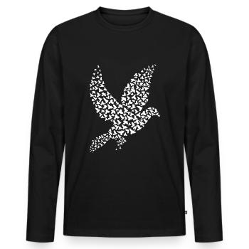 Peace dove world peace - Men's Premium Organic Long Sleeve Shirt - black - Front - Nico (187cm)