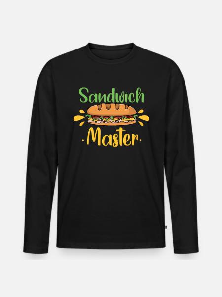 Sandwich Master Lovers - Men's Premium Organic Long Sleeve Shirt - black