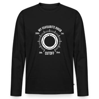 Synthétiseur Cutoff analogique Synthétiseur modulaire love - T-shirt manches longues Premium bio Homme - noir - Devant - Nico (187cm)