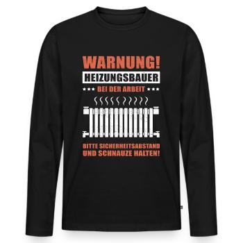 Anlagenmechaniker Heizungsbauer Geschenk SHK - Männer Premium Bio Langarmshirt - Schwarz - Vorne - Nico (187cm)