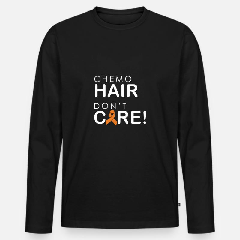 Chemo-Haar ist egal - Männer Premium Bio Langarmshirt - Schwarz