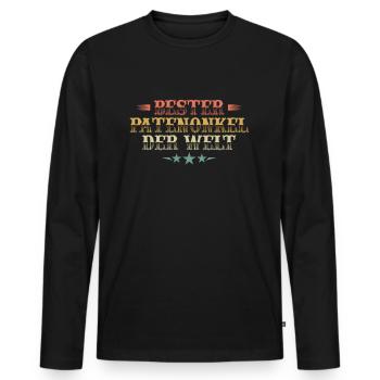 Bester Patenonkel Taufpate Geschenk Pate Paten - Männer Premium Bio Langarmshirt - Schwarz - Vorne - Nico (187cm)