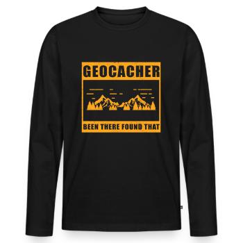 Geocacher Gift Geocache Geocacher - T-shirt manches longues Premium bio Homme - noir - Devant - Nico (187cm)