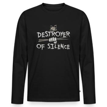 Batteur batteur batteur cadeau batteur - T-shirt manches longues Premium bio Homme - noir - Devant - Nico (187cm)