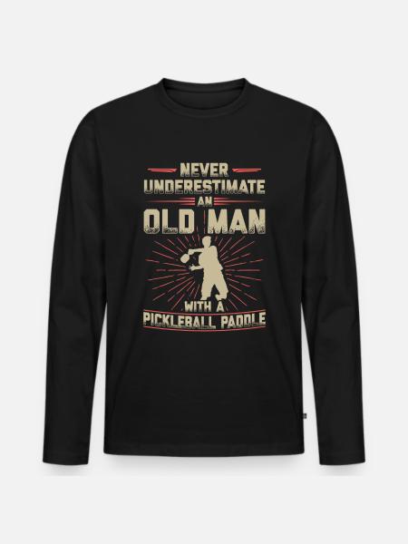 Pickleball pickleball player gift - Men's Premium Organic Long Sleeve Shirt - black