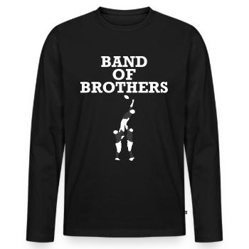 Band Of Brothers - T-shirt manches longues Premium bio Homme - noir - Devant - Nico (187cm)