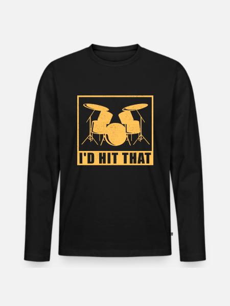 Drummer Drummer Drummer Gift - Men's Premium Organic Long Sleeve Shirt - black