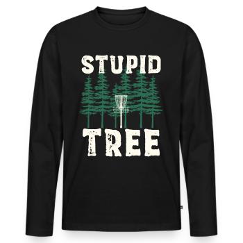 Disc Golf Discgolf | Discgolfspieler Geschenk - Männer Premium Bio Langarmshirt - Schwarz - Vorne - Nico (187cm)