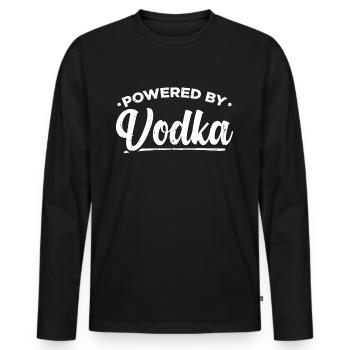 Vodka vodka arrosage Russie Russes cadeau - T-shirt manches longues Premium bio Homme - noir - Devant - Nico (187cm)
