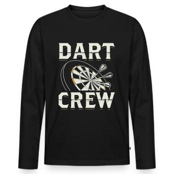Dart Darten Darts Darter Dartmannschaft Geschenk - Männer Premium Bio Langarmshirt - Schwarz - Vorne - Nico (187cm)