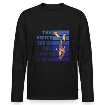 Funny Scuba Diving Under Water Dive Diver Ocean - Men's Premium Organic Long Sleeve Shirt - black - Front - Nico (187cm)