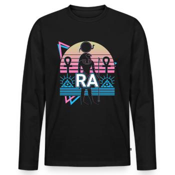 Ra Egyptian God Egypt Gift - Men's Premium Organic Long Sleeve Shirt - black - Front - Nico (187cm)