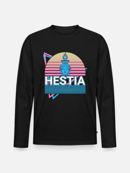 Hestia Greek Goddess Gift - Men's Premium Organic Long Sleeve Shirt - black