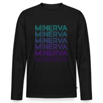 Minerve Déesse grecque Déesse de la Sagesse Ret - T-shirt manches longues Premium bio Homme - noir - Devant - Nico (187cm)