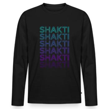 Shakti Déesse hindoue Mythologie Hindouisme Rétro - T-shirt manches longues Premium bio Homme - noir - Devant - Nico (187cm)