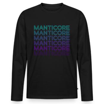 Mantikor Folklore persan Grec Rétro - T-shirt manches longues Premium bio Homme - noir - Devant - Nico (187cm)