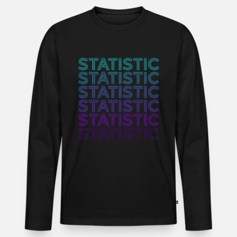 Statistiker Statistikerin Retro - Männer Premium Bio Langarmshirt - Schwarz