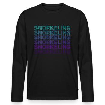 Schnorcheln Schnorchel Schnorchler Retro - Männer Premium Bio Langarmshirt - Schwarz - Vorne - Nico (187cm)