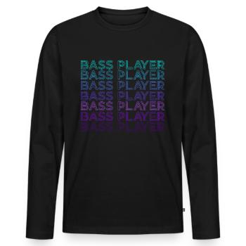 Bassist Bassist Guitarist Guitar Retro - Men's Premium Organic Long Sleeve Shirt - black - Front - Nico (187cm)