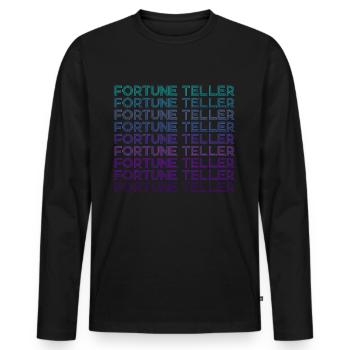 Fortune Teller Crystal Ball Retro - Men's Premium Organic Long Sleeve Shirt - black - Front - Nico (187cm)