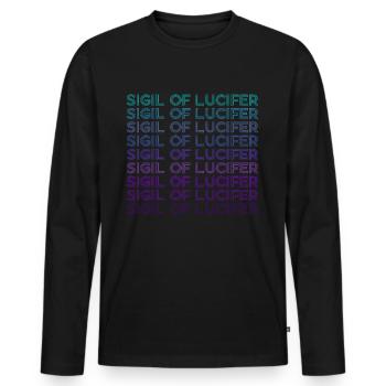 Seal of Lucifer Retro - Men's Premium Organic Long Sleeve Shirt - black - Front - Nico (187cm)
