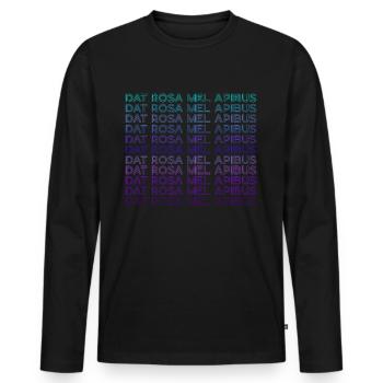 Dat Rosa Mel Apibus Emblème Rosicrucien Rétro - T-shirt manches longues Premium bio Homme - noir - Devant - Nico (187cm)