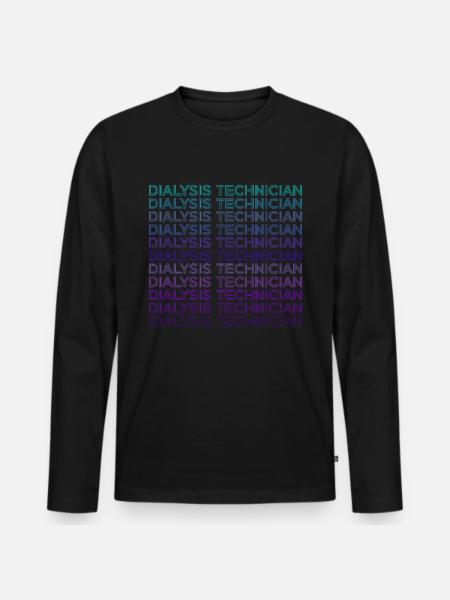 Dialysis Technician Dialysis Technician Retro - Men's Premium Organic Long Sleeve Shirt - black