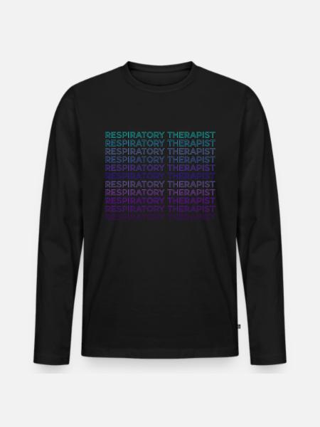 Respiratory Therapist Retro - Men's Premium Organic Long Sleeve Shirt - black