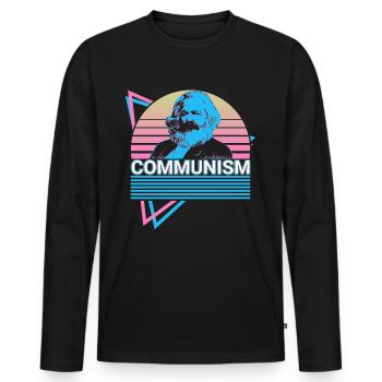 Communism Karl Marx Marx Marxism Communist So - Men's Premium Organic Long Sleeve Shirt - black - Front - Nico (187cm)