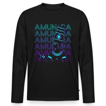 Amun Ra Egyptian God Amun Re Ancient Egypt Ret - Men's Premium Organic Long Sleeve Shirt - black - Front - Nico (187cm)