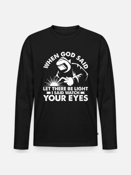 Funny Welder Welder Gift - Men's Premium Organic Long Sleeve Shirt - black