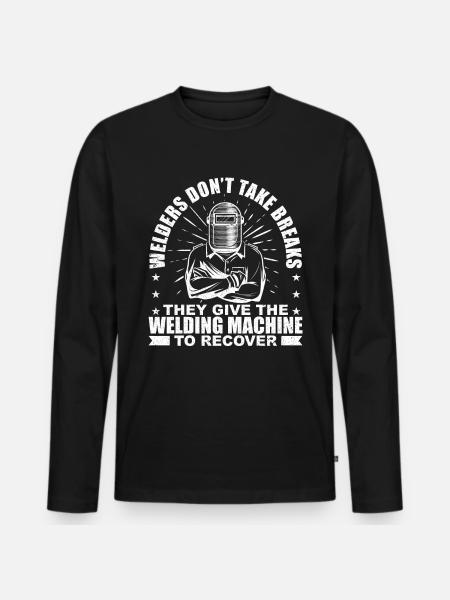 Funny Welder Welder Gift - Men's Premium Organic Long Sleeve Shirt - black