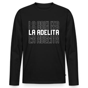 La Adelita Cadeau soldat mexicain - T-shirt manches longues Premium bio Homme - noir - Devant - Nico (187cm)